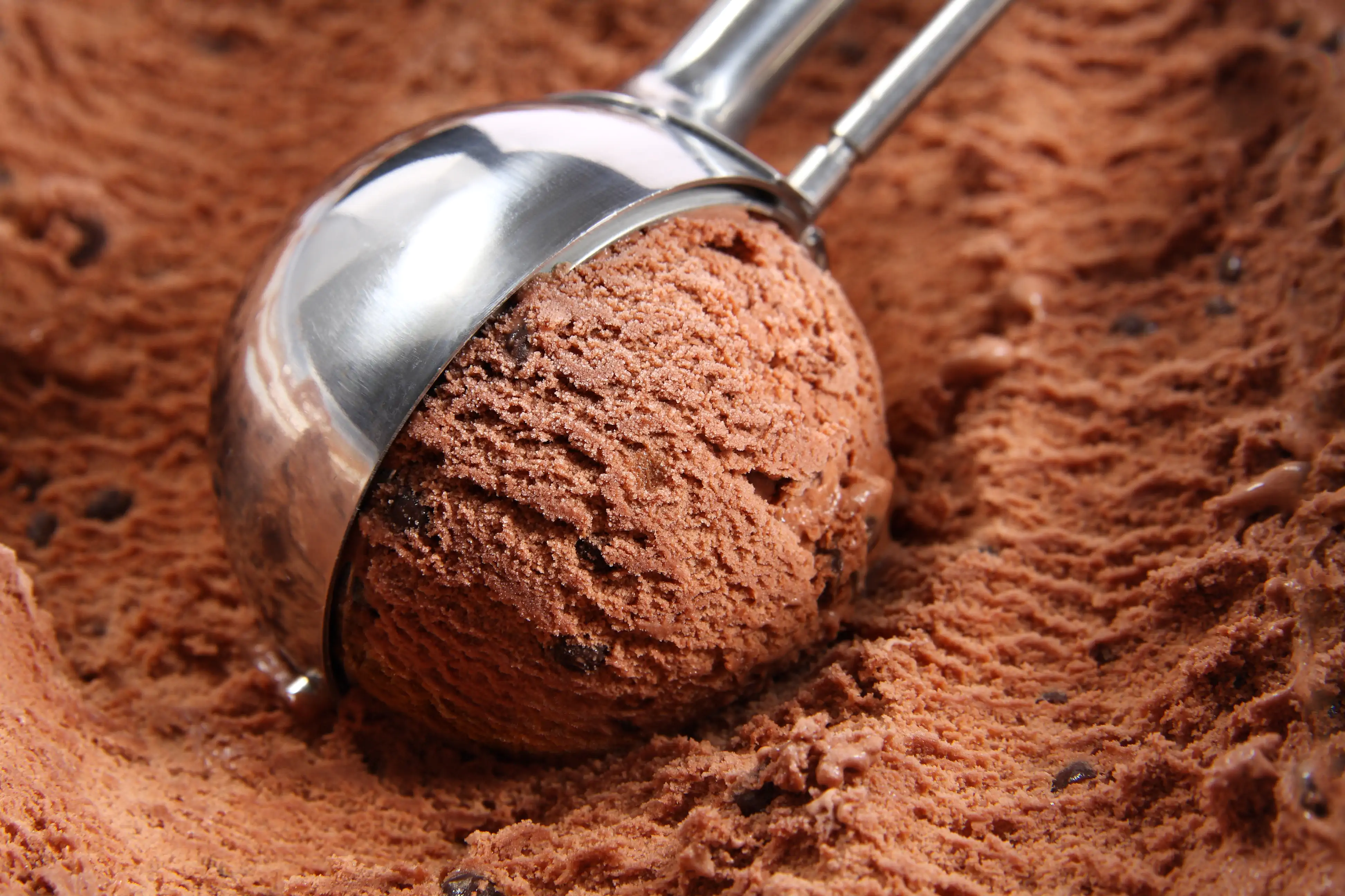 Stock image of chocolate ice-cream.
